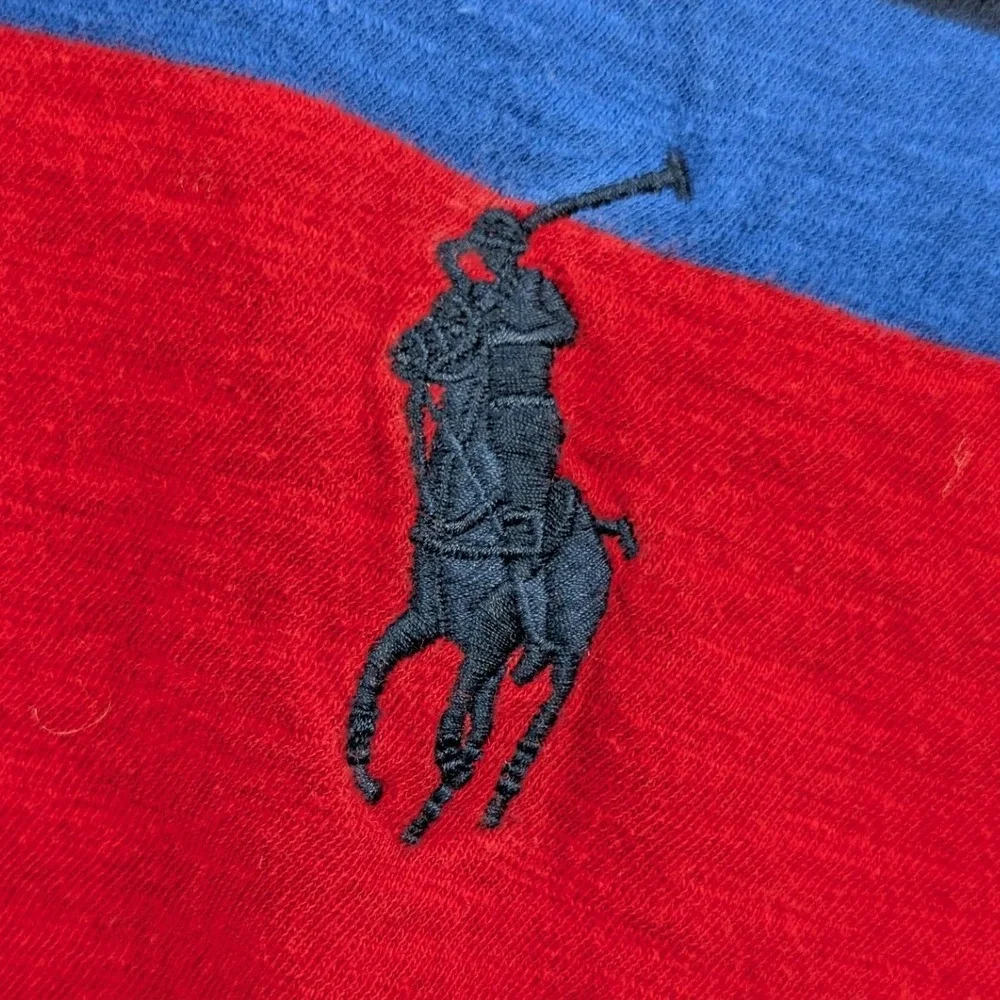 Polo Ralph Lauren T-Shirt Mens L Multicolor Striped Team USA Olympic Embroidered